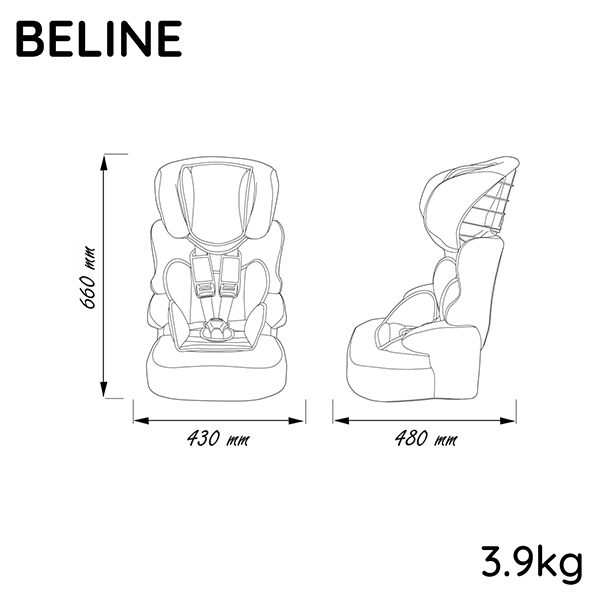 Siège auto BELINE groupe 1/2/3 (9-36kg), avec protection latérale -  fabriqué en France - Mickey Luxe : : Bébé et Puériculture