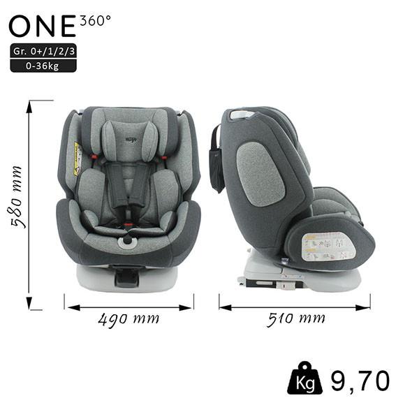 ONE 360° Isofix 0+/1/2/3 (0-36kg)