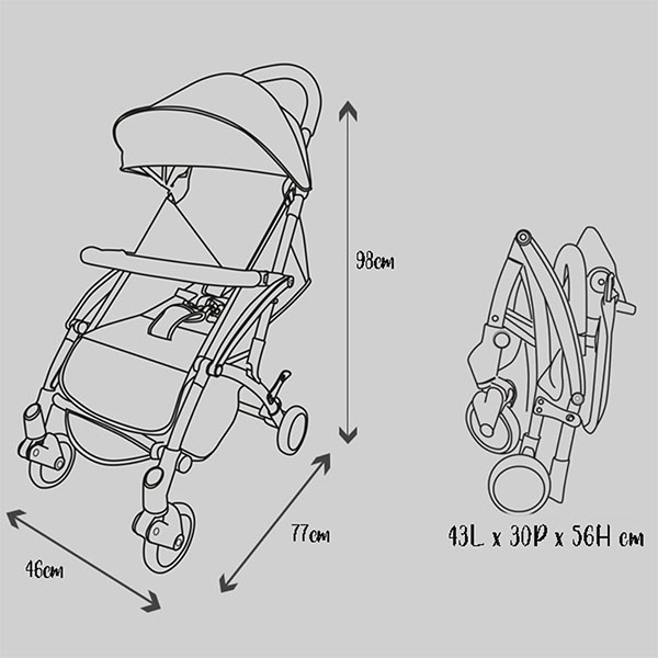 Nania Poussette combinée LILI + siège auto BEONE 0+ (0-13kg) 